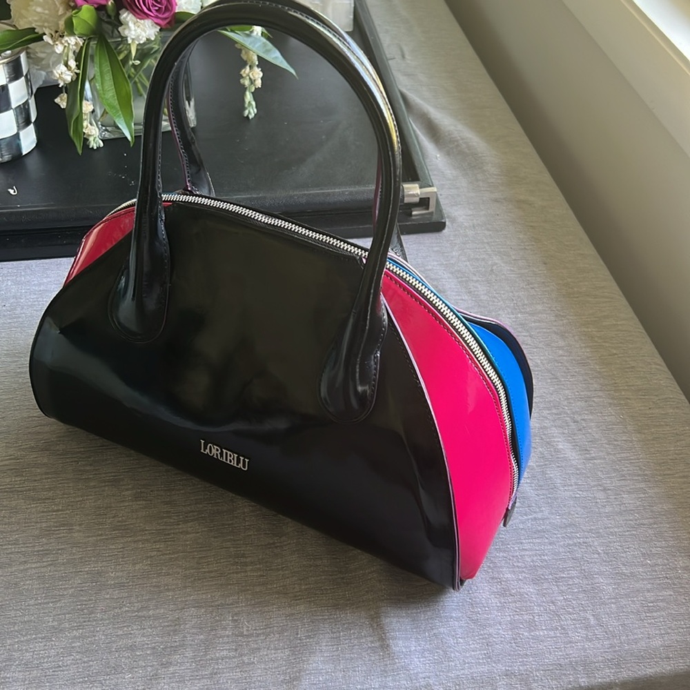 Lori-Blu Patent Leather Lg bowler bag. patent leather. Never used